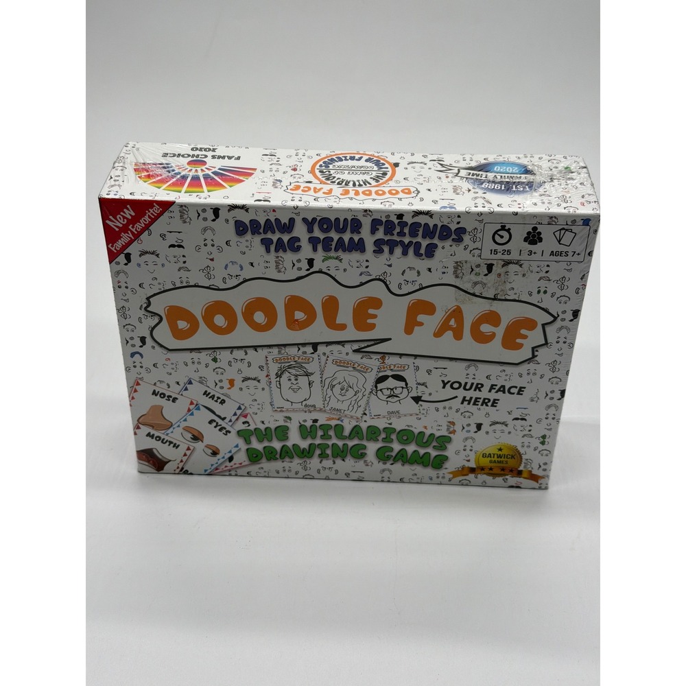 Gatwick Games Doodle Face The Hilarious Tag Team Drawing Party Board Game New